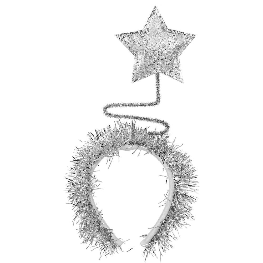 7805 Head Bopper Ponytail Glitter Star Headbands Sequins Star Hair Band
